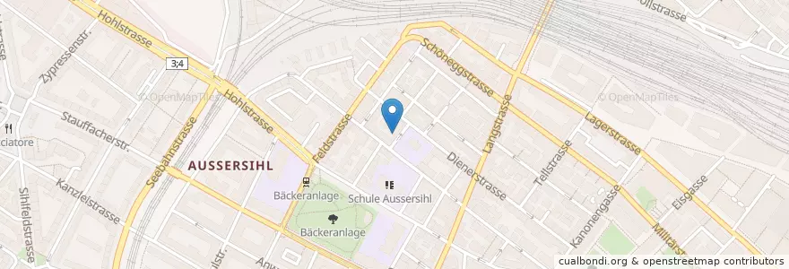 Mapa de ubicacion de Gamper en Svizzera, Zurigo, Distretto Di Zurigo, Zurigo.