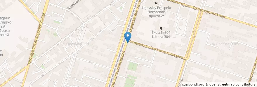 Mapa de ubicacion de VTB Bank en Russia, Northwestern Federal District, Leningrad Oblast, Saint Petersburg, Округ Лиговка-Ямская.