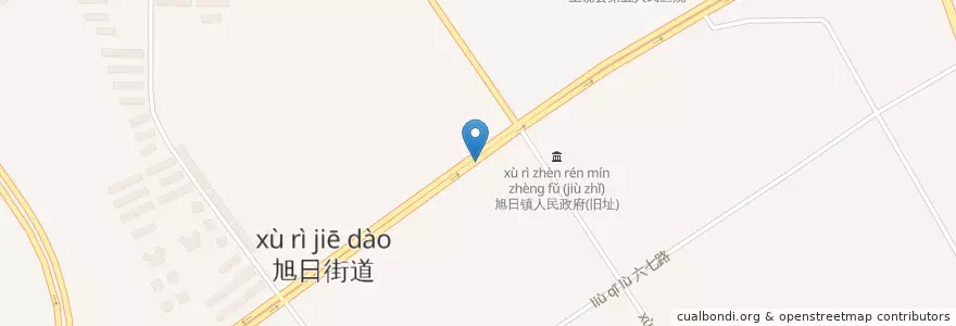 Mapa de ubicacion de 旭日街道 en 中国, 江西省, 上饶市, 广信区 (Shangrao), 旭日街道.