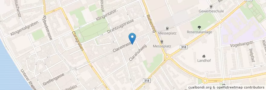Mapa de ubicacion de Kantonspolizei Basel-Stadt en سوئیس, Basel-Stadt, Basel.