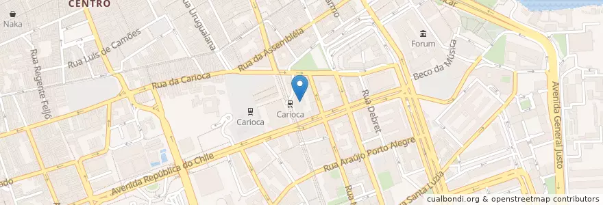 Mapa de ubicacion de Teatro Glauce Rocha en ブラジル, 南東部地域, リオ デ ジャネイロ, Região Geográfica Imediata Do Rio De Janeiro, Região Metropolitana Do Rio De Janeiro, Região Geográfica Intermediária Do Rio De Janeiro, リオデジャネイロ.