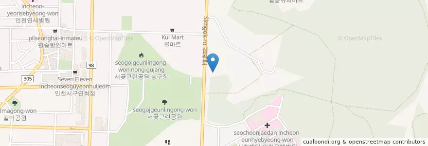 Mapa de ubicacion de 연희동 en کره جنوبی, 인천, 서구, 연희동.