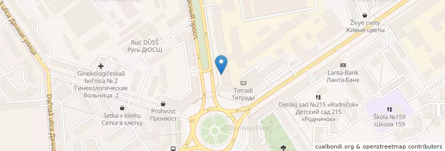 Mapa de ubicacion de Номос-Банк en Rusia, Сибирский Федеральный Округ, Wilayah Novosibirsk, Городской Округ Новосибирск.