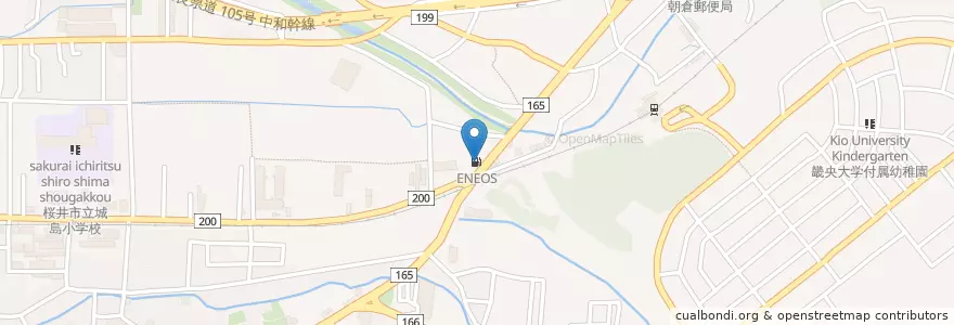 Mapa de ubicacion de ENEOS en ژاپن, 奈良県, 桜井市.