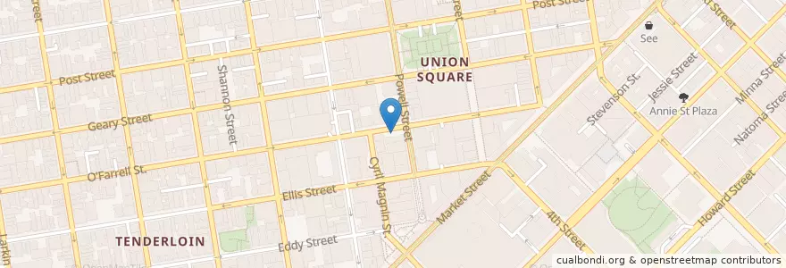 Mapa de ubicacion de Dojima Ann en الولايات المتّحدة الأمريكيّة, كاليفورنيا, سان فرانسيسكو, سان فرانسيسكو.
