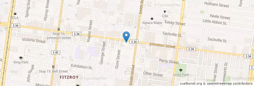 Mapa de ubicacion de Filomena Eatery en Австралия, Виктория, City Of Yarra.