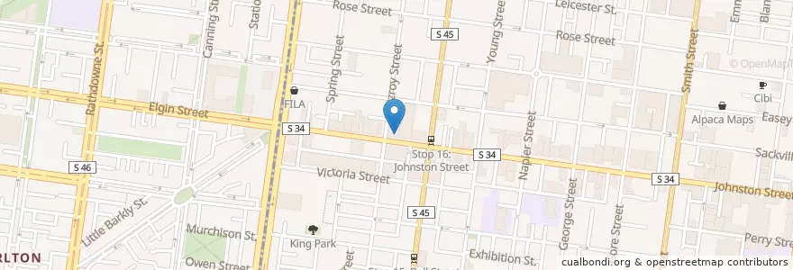 Mapa de ubicacion de Mauritz Cafe en Australia, Victoria, City Of Yarra.