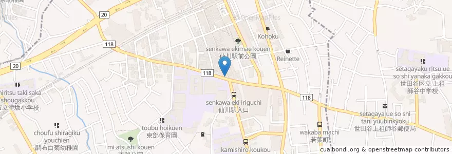 Mapa de ubicacion de ミスタードーナツ en 日本, 東京都, 調布市.