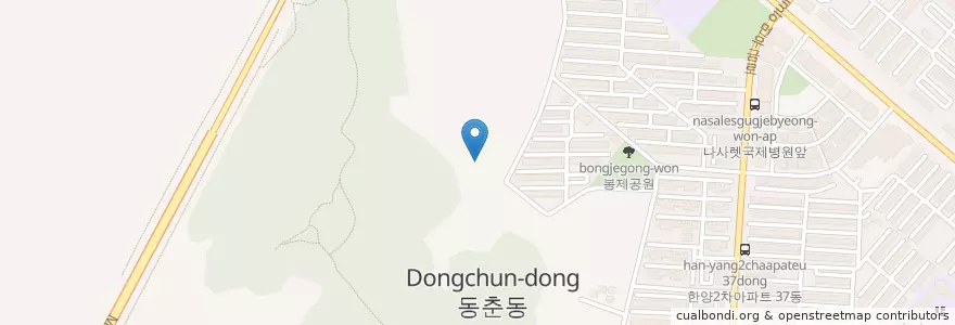 Mapa de ubicacion de 동춘동 en Korea Selatan, 인천, 연수구, 동춘동.