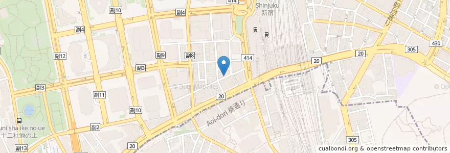 Mapa de ubicacion de 長崎ちゃんぽん en 日本, 東京都, 新宿区.