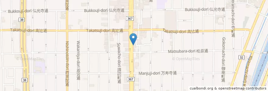 Mapa de ubicacion de 高木珈琲店 en ژاپن, 京都府, 京都市, 下京区.