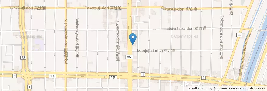 Mapa de ubicacion de 魚屋の欧風ダイニングポワソニエ en ژاپن, 京都府, 京都市, 下京区.