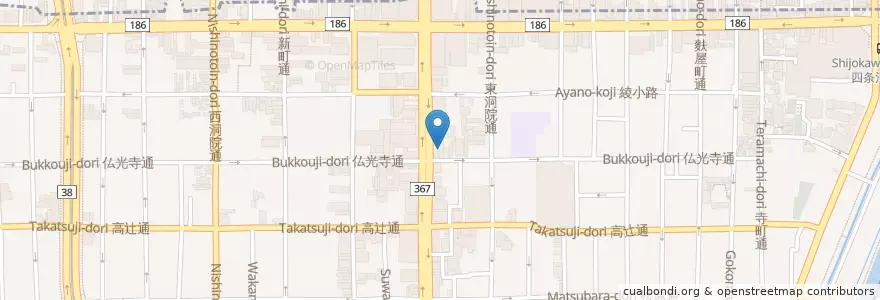 Mapa de ubicacion de サイゼリヤ en Japonya, 京都府, 京都市.