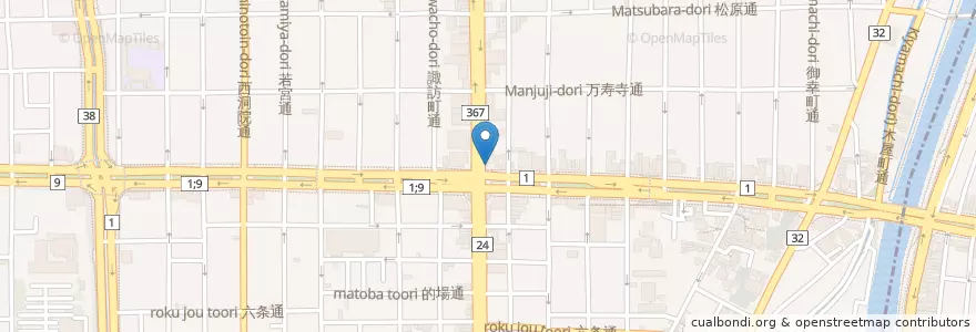 Mapa de ubicacion de マクドナルド en Japon, Préfecture De Kyoto, 京都市, 下京区.