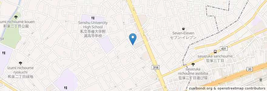 Mapa de ubicacion de 杉並和泉郵便局 en 日本, 东京都/東京都, 杉並区.