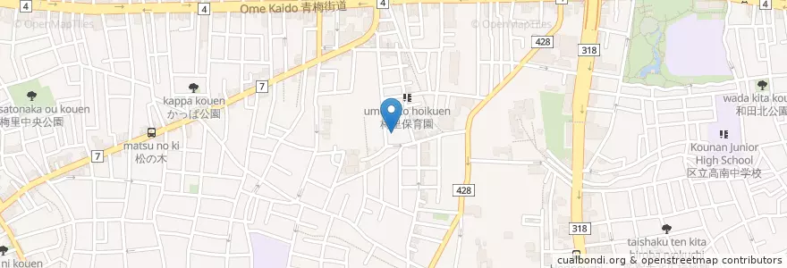 Mapa de ubicacion de 阿佐ヶ谷美術専門学校 en 일본, 도쿄도, 杉並区.