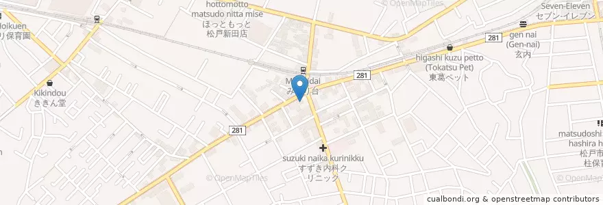 Mapa de ubicacion de 日本ルーテル教会 稔台教会 en Japón, Prefectura De Chiba, Matsudo.