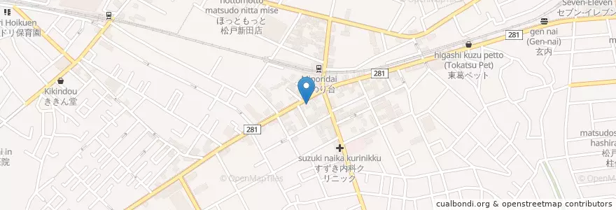 Mapa de ubicacion de もつ焼 ハイボール のぶさん en 日本, 千葉県, 松戸市.