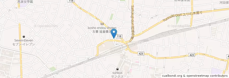 Mapa de ubicacion de ケンタッキーフライドチキン en Japan, Tokio, 世田谷区.