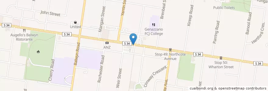 Mapa de ubicacion de Public Toilets en Avustralya, Victoria, City Of Boroondara.