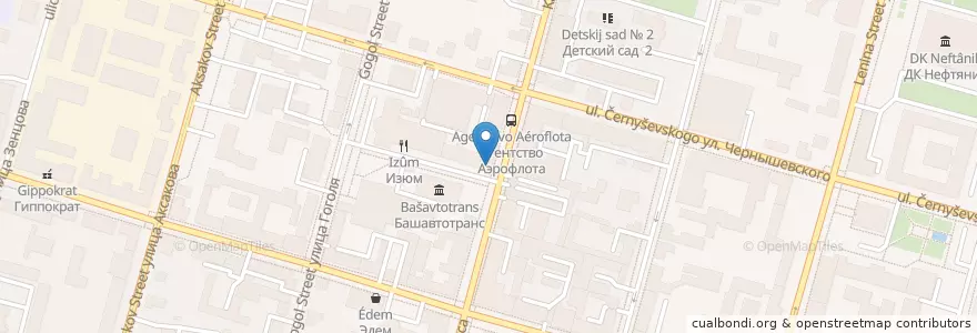 Mapa de ubicacion de кофейня Рио en Rusia, Приволжский Федеральный Округ, Bashkortostán, Городской Округ Уфа.