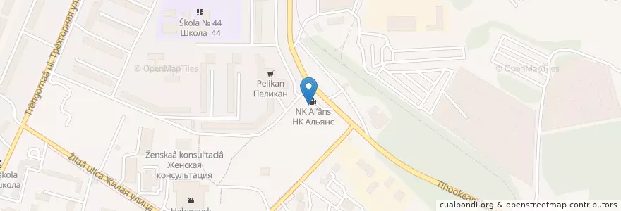 Mapa de ubicacion de ННК, АЗС №50 en Rusia, Дальневосточный Федеральный Округ, Хабаровский Край, Городской Округ Хабаровск.
