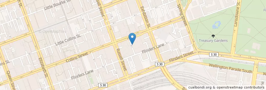 Mapa de ubicacion de Il Solito Posto en Australia, Victoria, City Of Melbourne.
