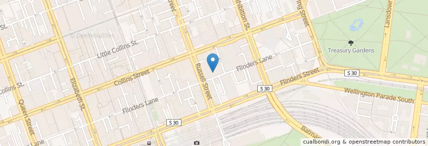 Mapa de ubicacion de 123 Collins Street Car Park en Australië, Victoria, City Of Melbourne.