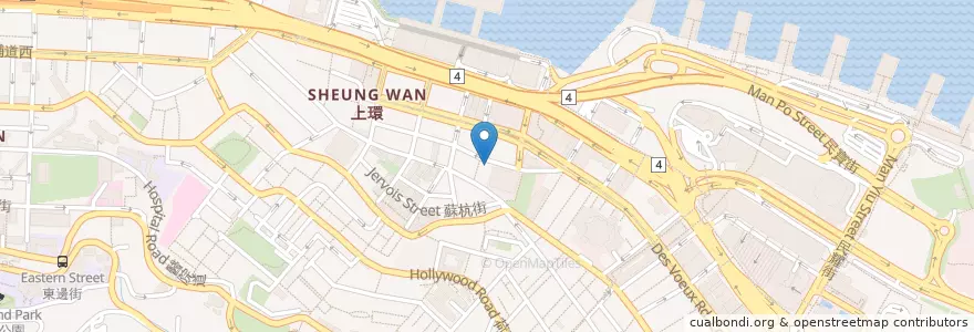 Mapa de ubicacion de COSCO Tower en 중국, 광둥성, 홍콩, 홍콩섬, 신제, 中西區 Central And Western District.