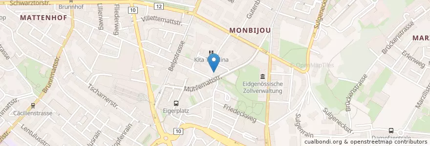 Mapa de ubicacion de musigbistrot en Suíça, Berna, Verwaltungsregion Bern-Mittelland, Verwaltungskreis Bern-Mittelland, Bern.