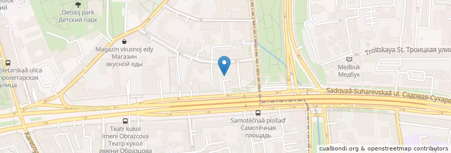 Mapa de ubicacion de Корчма "Тарас Бульба" en Rusia, Distrito Federal Central, Москва, Distrito Administrativo Central, Тверской Район.