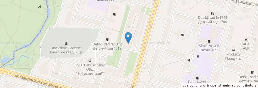 Mapa de ubicacion de Живика en Rusland, Centraal Federaal District, Moskou, Северо-Восточный Административный Округ, Бабушкинский Район.