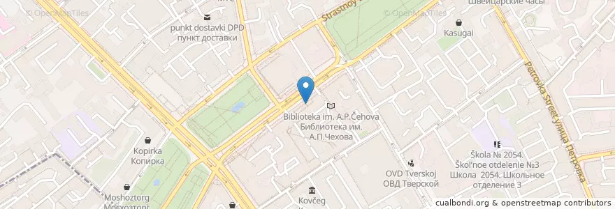 Mapa de ubicacion de Шоколадница en Rusia, Центральный Федеральный Округ, Москва, Центральный Административный Округ, Тверской Район.
