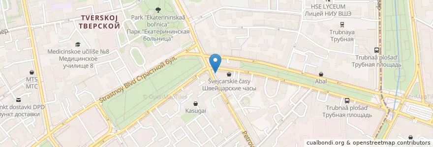 Mapa de ubicacion de Ла Маре en Rusland, Centraal Federaal District, Moskou, Центральный Административный Округ, Тверской Район.