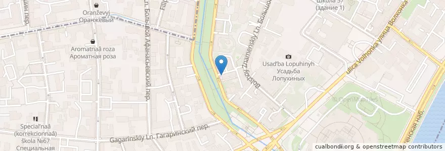 Mapa de ubicacion de Баба Марта en Rússia, Distrito Federal Central, Москва, Центральный Административный Округ, Район Хамовники.