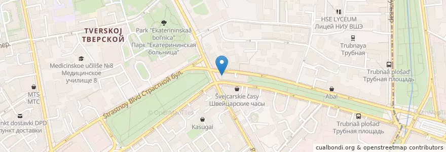 Mapa de ubicacion de Catch en Rusland, Centraal Federaal District, Moskou, Центральный Административный Округ, Тверской Район.
