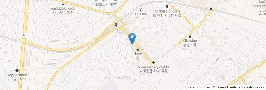Mapa de ubicacion de 味喜屋 en Japon, Préfecture De Chiba, 松戸市.