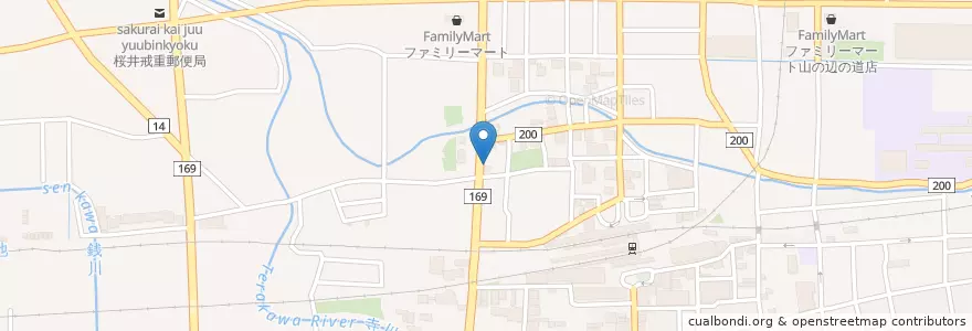 Mapa de ubicacion de 吉野家 en Japón, Prefectura De Nara, 桜井市.