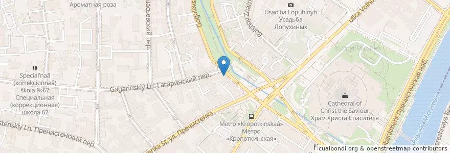 Mapa de ubicacion de Теремок en Россия, Центральный Федеральный Округ, Москва, Центральный Административный Округ, Район Хамовники.
