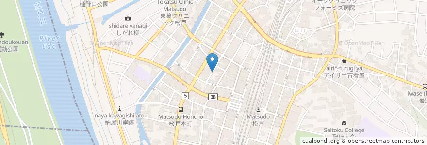 Mapa de ubicacion de タイムズ en Japonya, 千葉県, 松戸市.