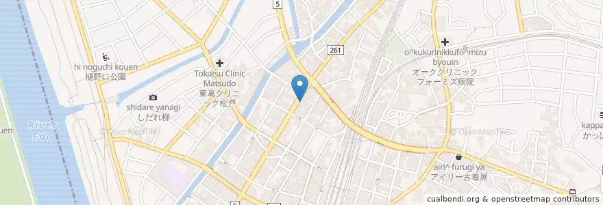 Mapa de ubicacion de 中国麺飯 勇 (Yu) en Giappone, Prefettura Di Chiba, 松戸市.