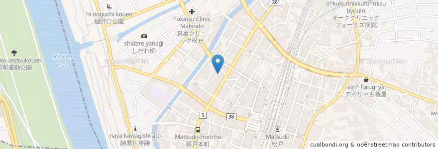 Mapa de ubicacion de 女性センターゆうまつど en ژاپن, 千葉県, 松戸市.