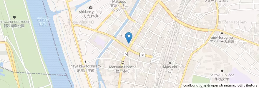 Mapa de ubicacion de Cafe Gallery 宇 en Japon, Préfecture De Chiba, 松戸市.