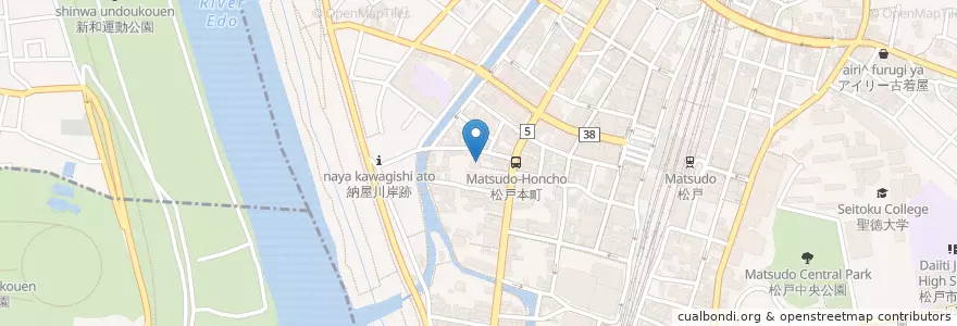 Mapa de ubicacion de 西蓮寺 en 日本, 千葉県, 松戸市.