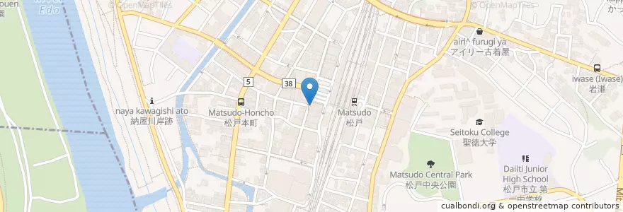 Mapa de ubicacion de 壱角屋 en Япония, Тиба, 松戸市.