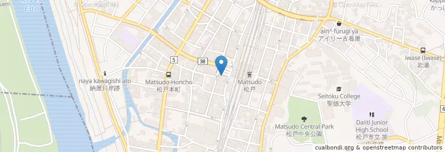 Mapa de ubicacion de 不二家 en Japan, 千葉県, 松戸市.