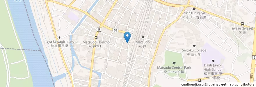 Mapa de ubicacion de 天丼 てんや en Japan, Präfektur Chiba, 松戸市.