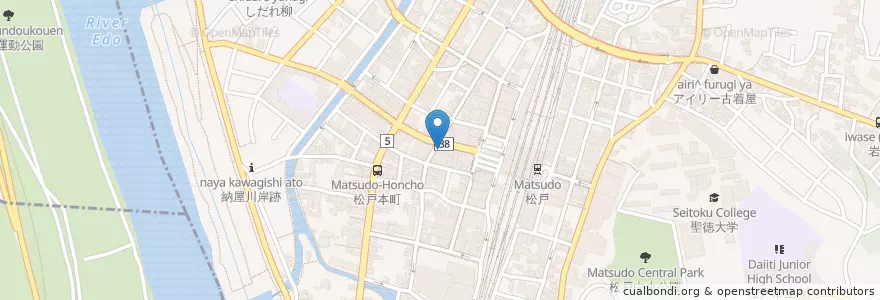 Mapa de ubicacion de 松乃家 en Япония, Тиба, 松戸市.