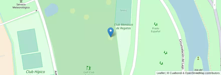 Mapa de ubicacion de 8;17 en アルゼンチン, チリ, メンドーサ州, Departamento Capital, Sección 9ª Parque General San Martín, Ciudad De Mendoza.