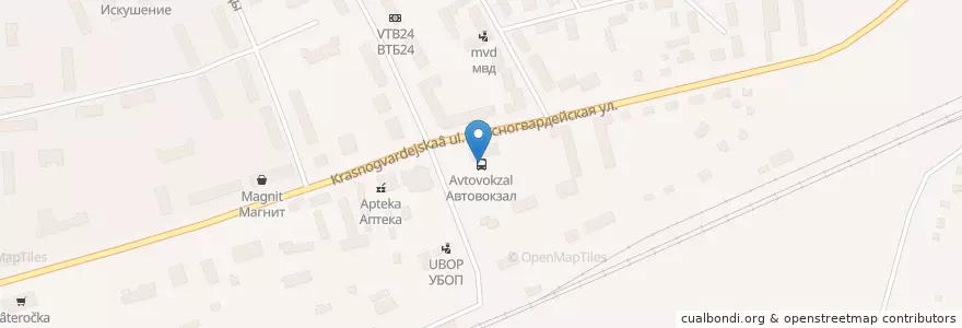 Mapa de ubicacion de Автовокзал en Rusland, Centraal Federaal District, Oblast Smolensk, Сафоновский Район, Сафоновское Городское Поселение.